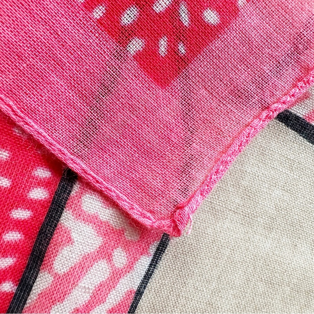 Adrienne Vittadini Vintage Red Flowered Scarf - Picture 11 of 11